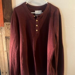 Maroon Henley Long Sleeve!